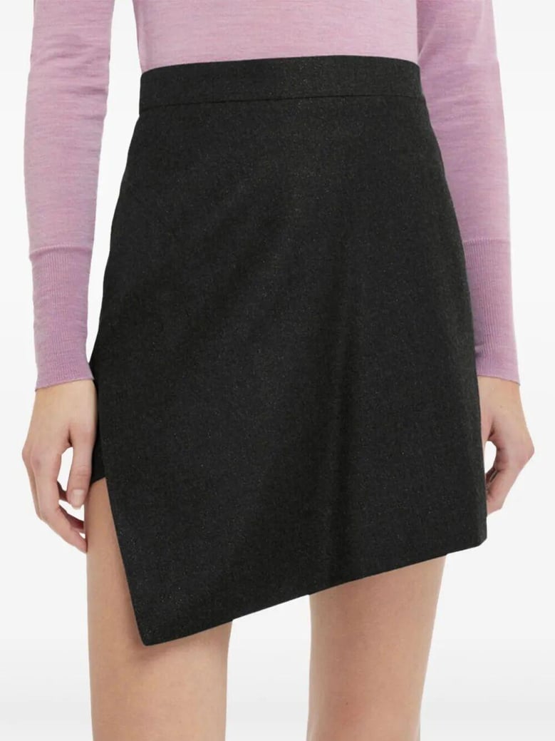 grey virgin wool skirt by Selfnex