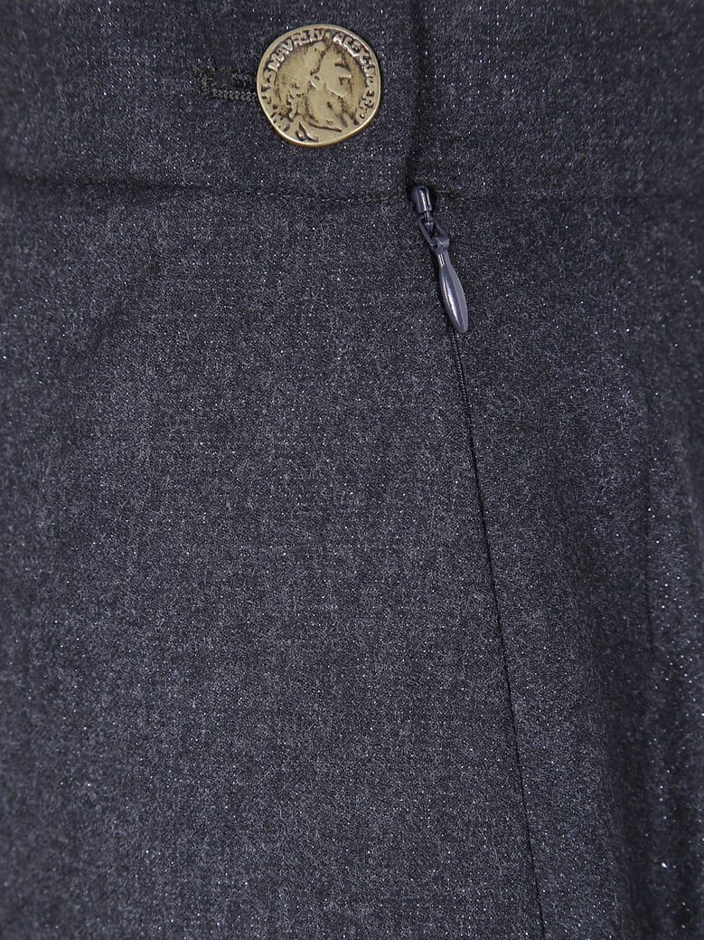 grey virgin wool skirt by Selfnex