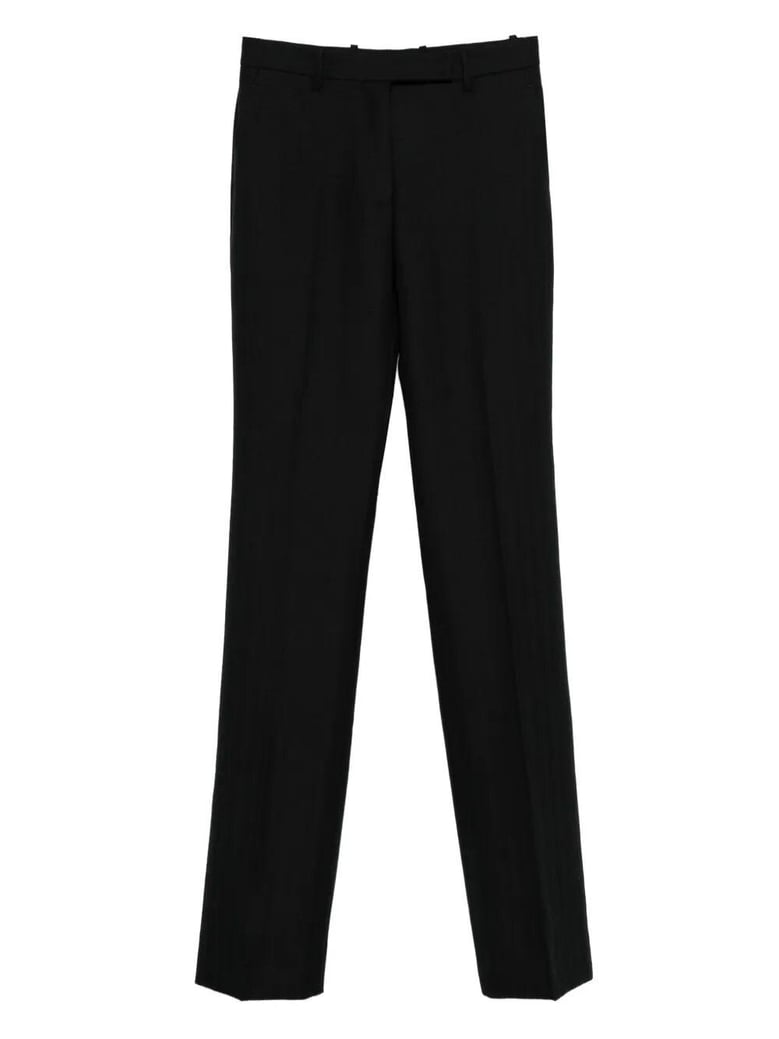 black virgin wool trousers by Selfnex