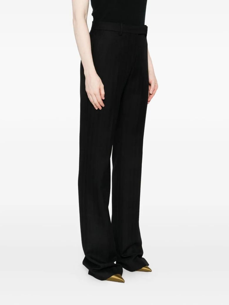 black virgin wool trousers by Selfnex