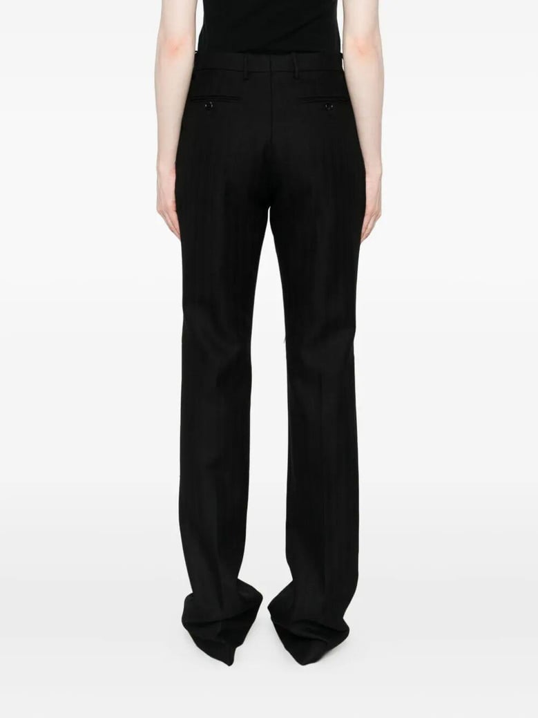 black virgin wool trousers by Selfnex