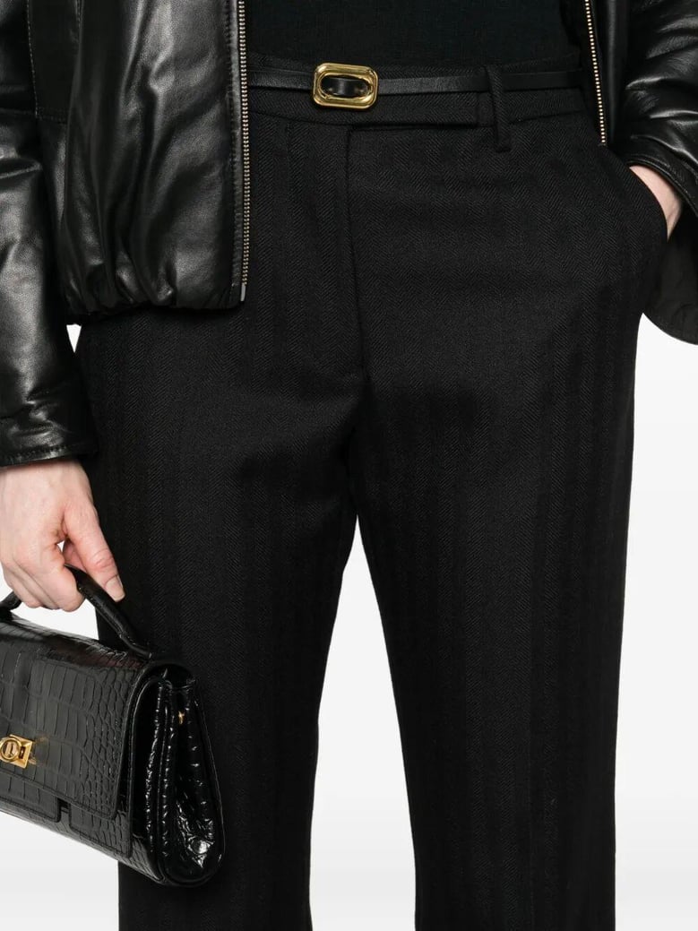 black virgin wool trousers by Selfnex