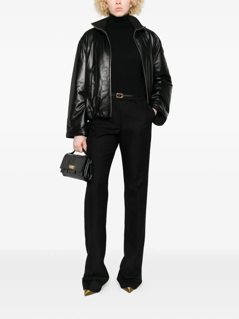 black virgin wool trousers by Selfnex