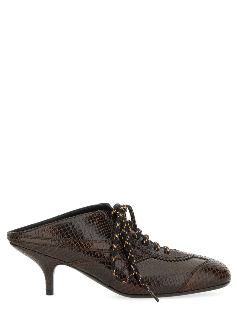 leather slipon mules by Selfnex