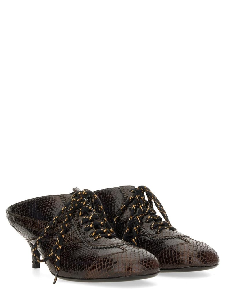 leather slipon mules by Selfnex