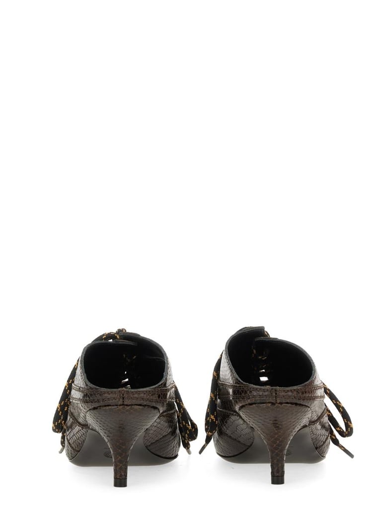 leather slipon mules by Selfnex