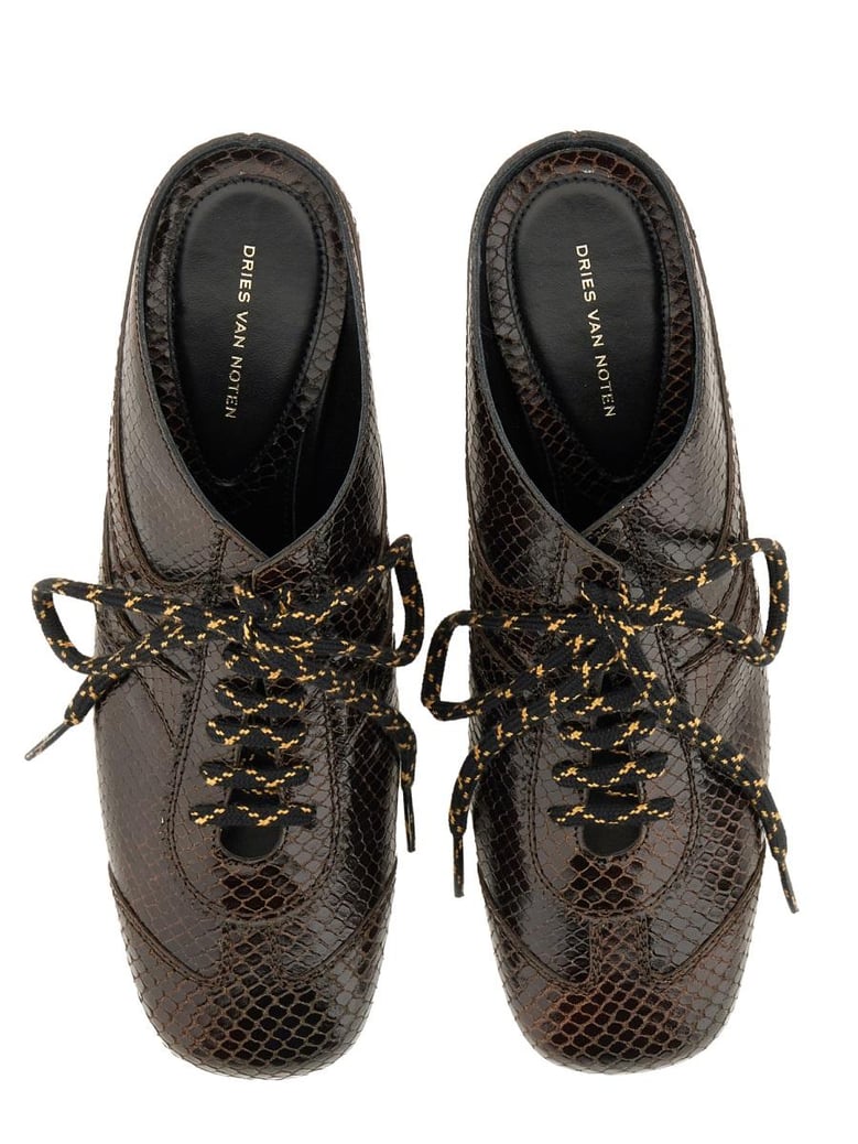 leather slipon mules by Selfnex