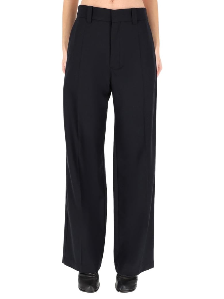 blue wool-blend trousers by Selfnex