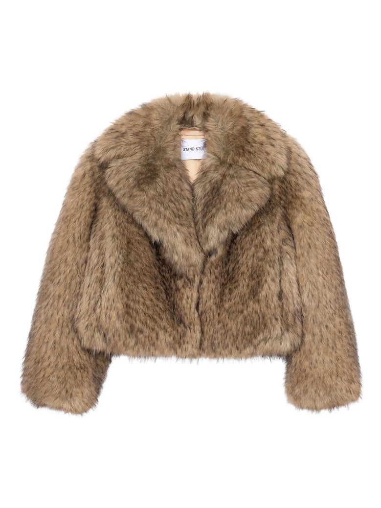 beige polyester jacket by Selfnex