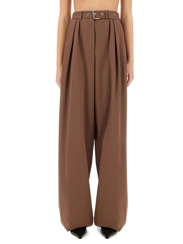 wideleg pants with belt by Selfnex