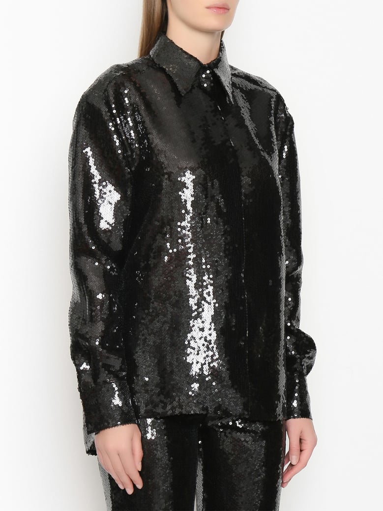 black polyester shirt by Selfnex