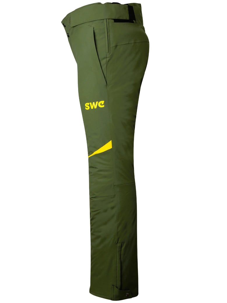 sweden khaki polyester ski pants by Selfnex