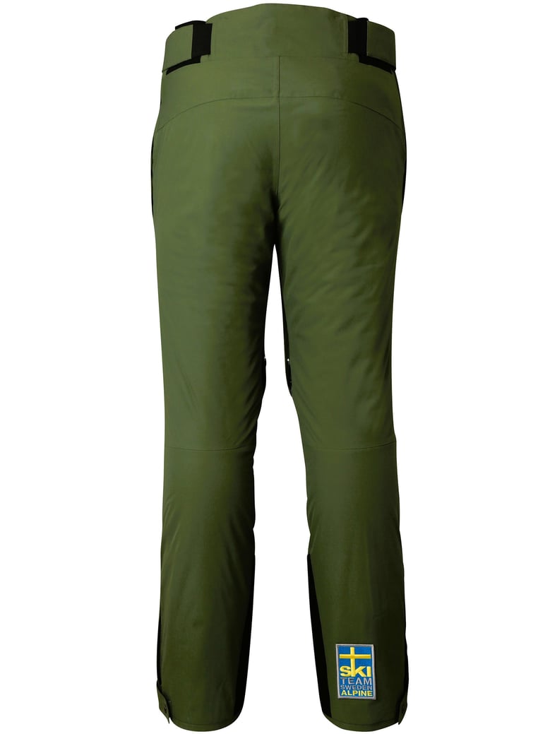 sweden khaki polyester ski pants by Selfnex