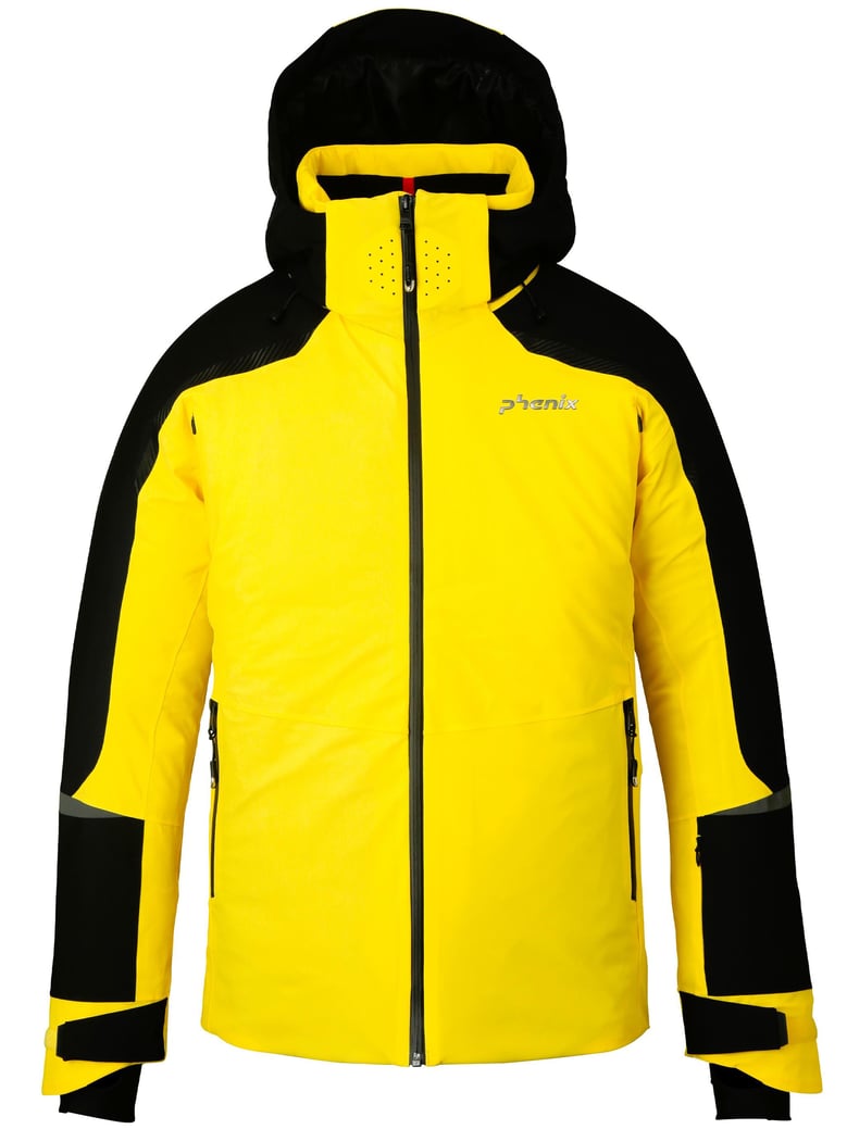streamlined yellow nylon ski jacket by Selfnex