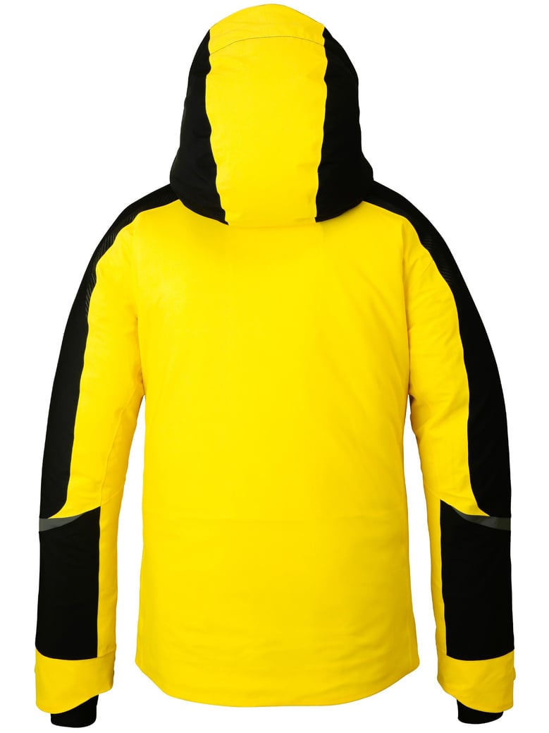 streamlined yellow nylon ski jacket by Selfnex