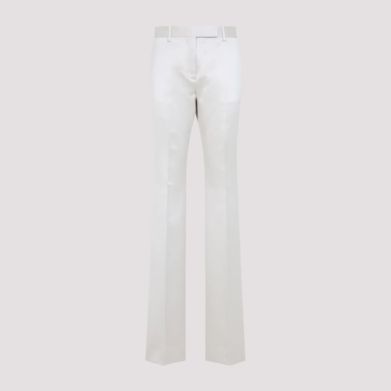 cotton and silk blend trousers by Selfnex