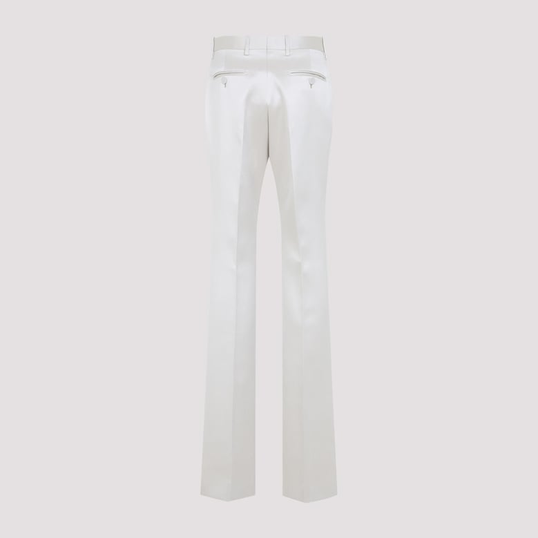 cotton and silk blend trousers by Selfnex