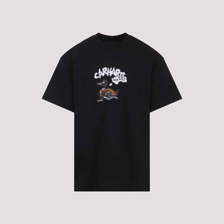 black s/s duck cotton t-shirt by Selfnex