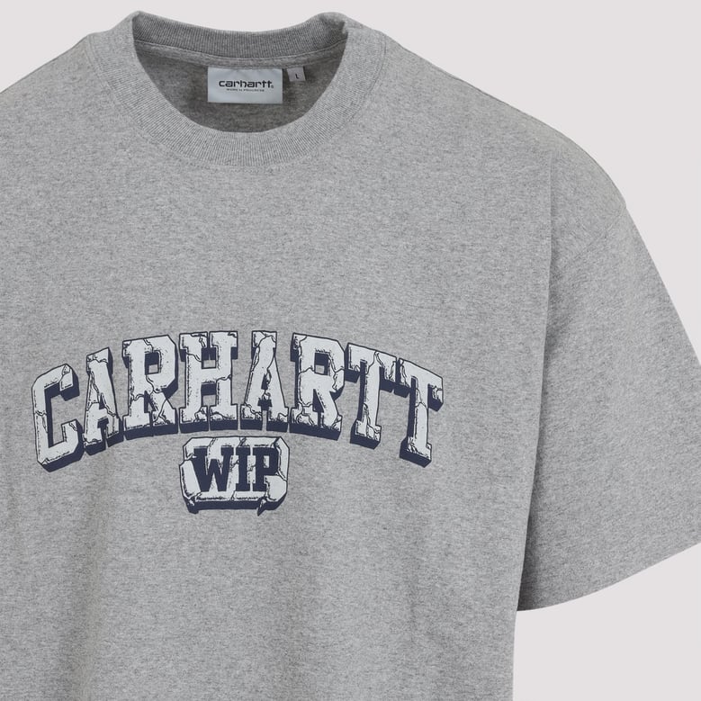 grey s/s heavy duty cotton t-shirt by Selfnex