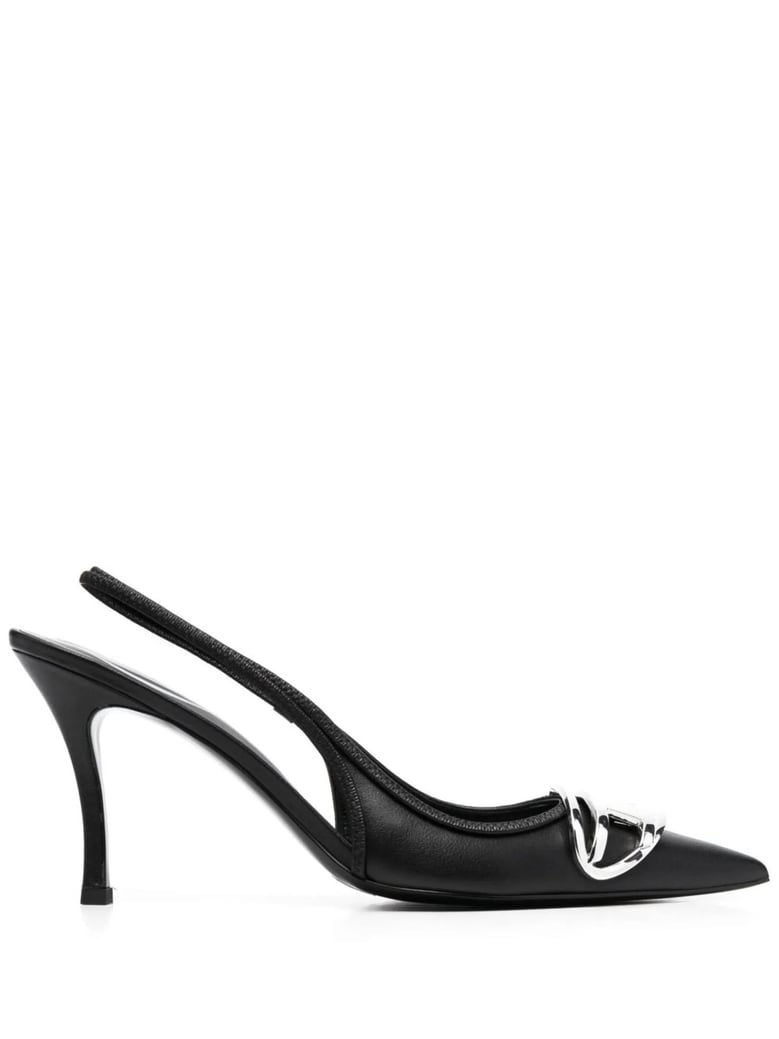 black d-venus sb leather decolletes by Selfnex
