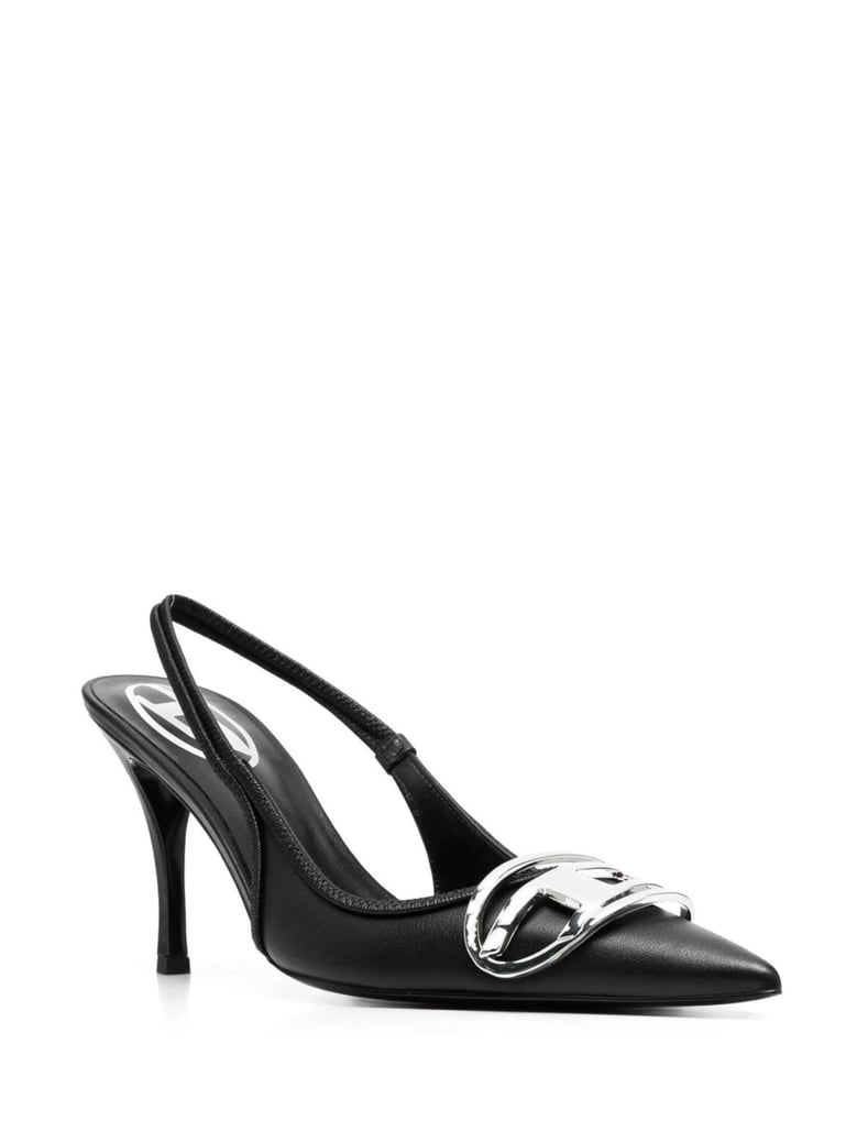 black d-venus sb leather decolletes by Selfnex