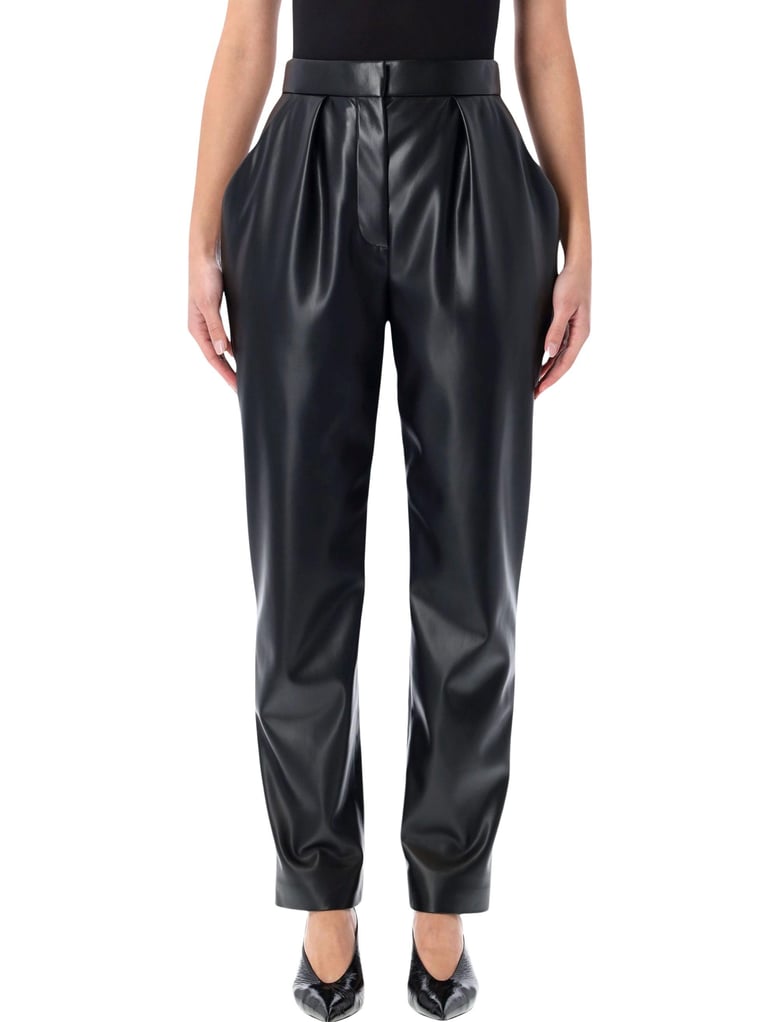 balmain high-waisted faux leather trousers by Selfnex