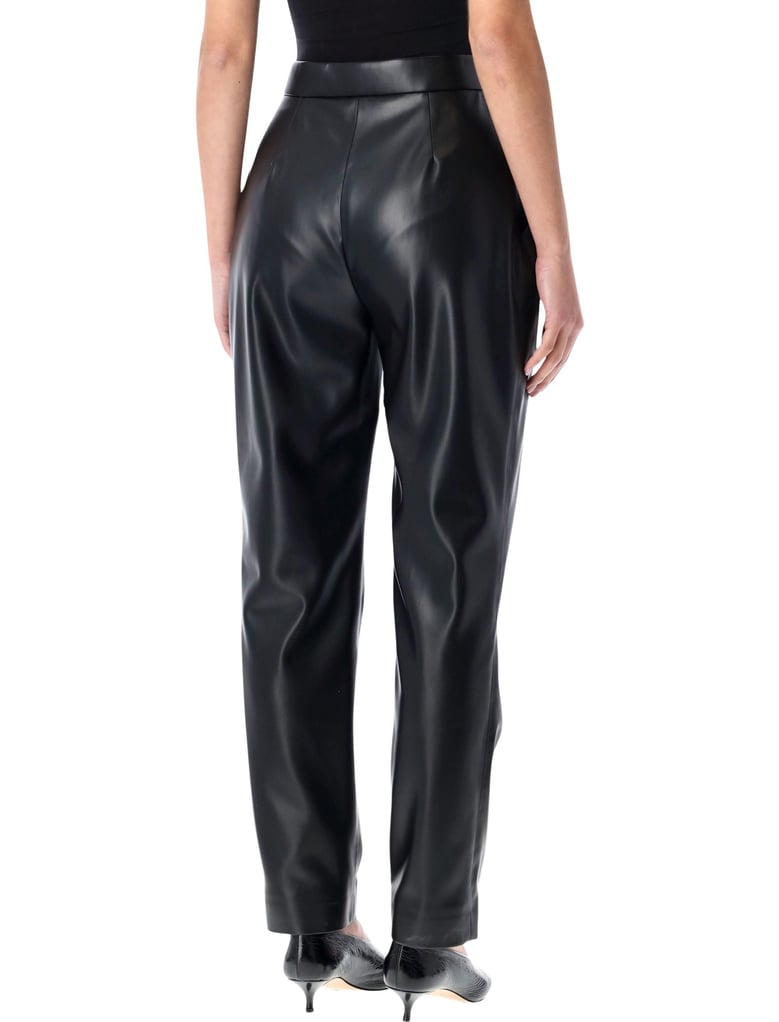 balmain high-waisted faux leather trousers by Selfnex