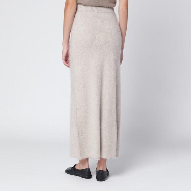 umi skirt in taupe cashmere by Selfnex