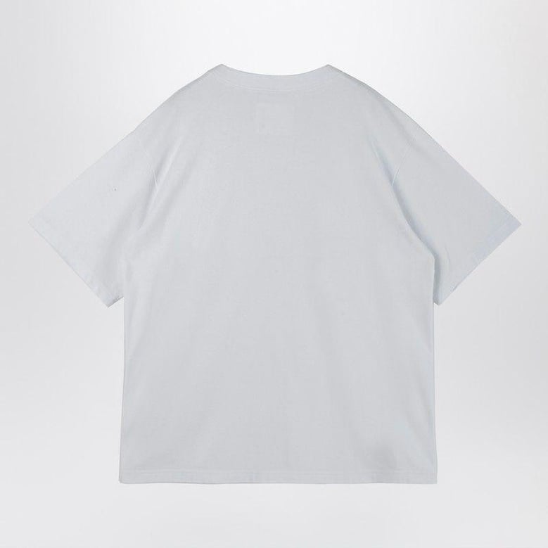 white cotton tshirt with logo patch by Selfnex