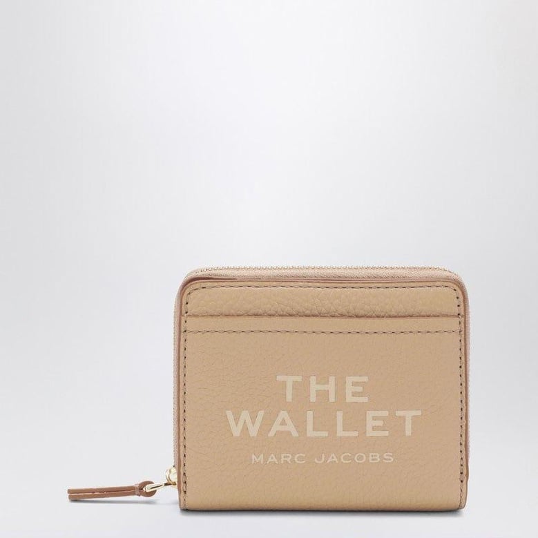 mini beige fullgrain leather wallet by Selfnex