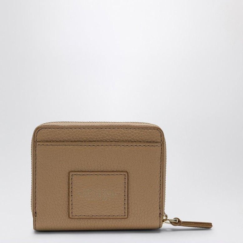 mini beige fullgrain leather wallet by Selfnex