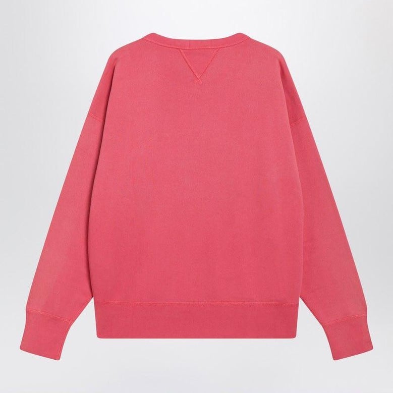 light red sweatshirt with logo print by Selfnex