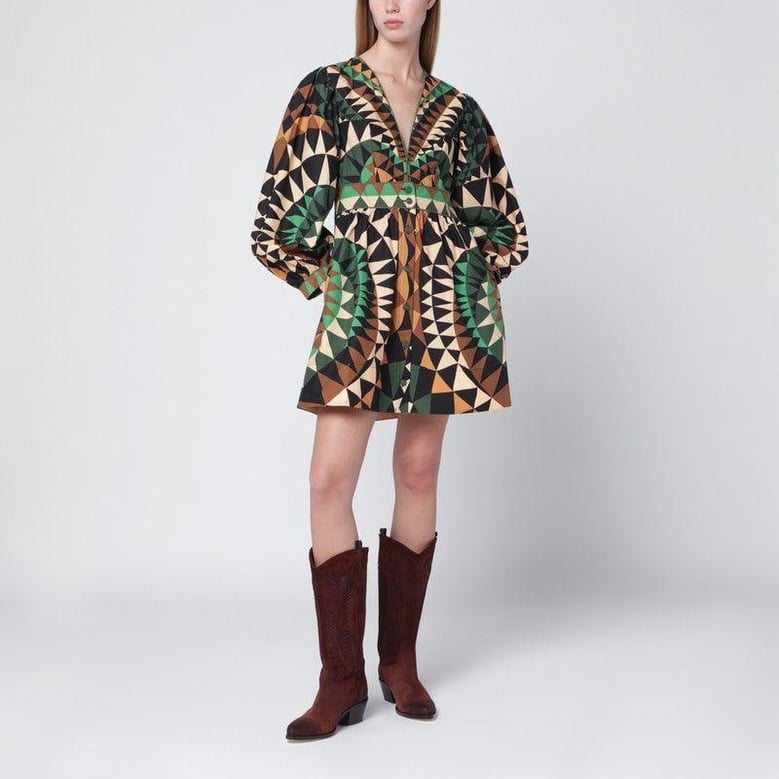 green heart deco mini dress by Selfnex