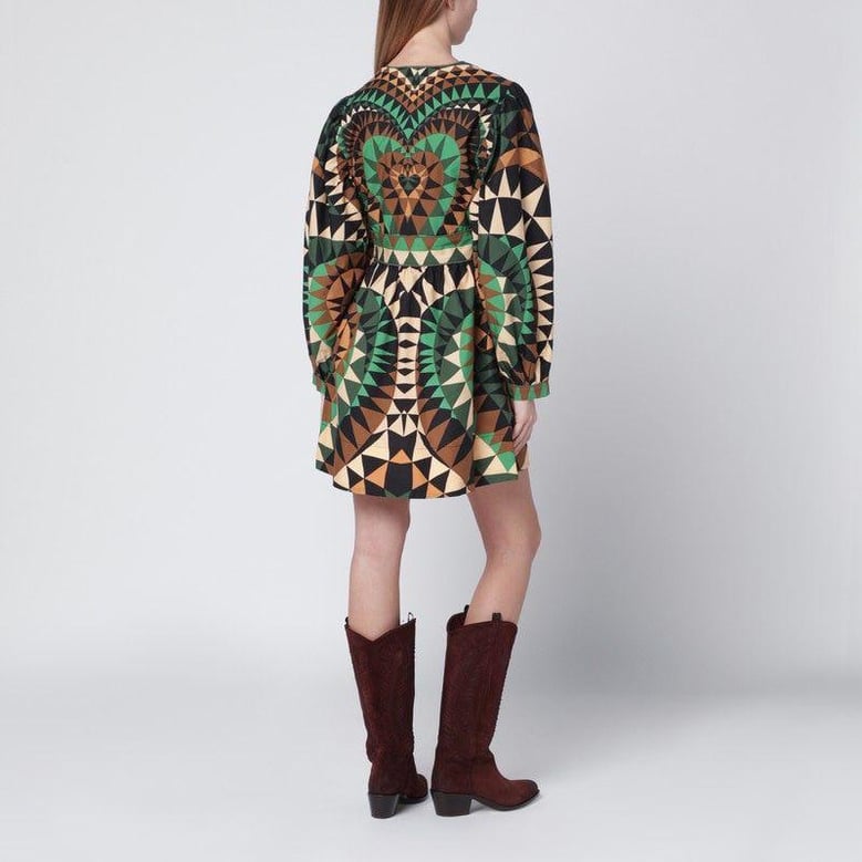 green heart deco mini dress by Selfnex