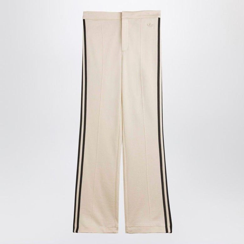 cream cotton blend jogging trousers by Selfnex