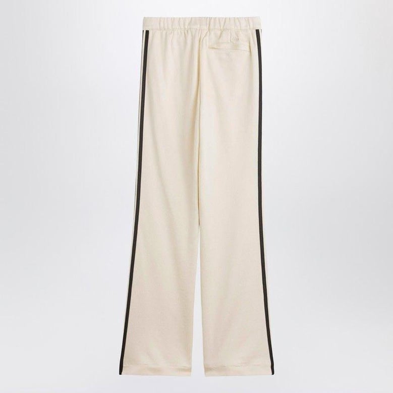 cream cotton blend jogging trousers by Selfnex