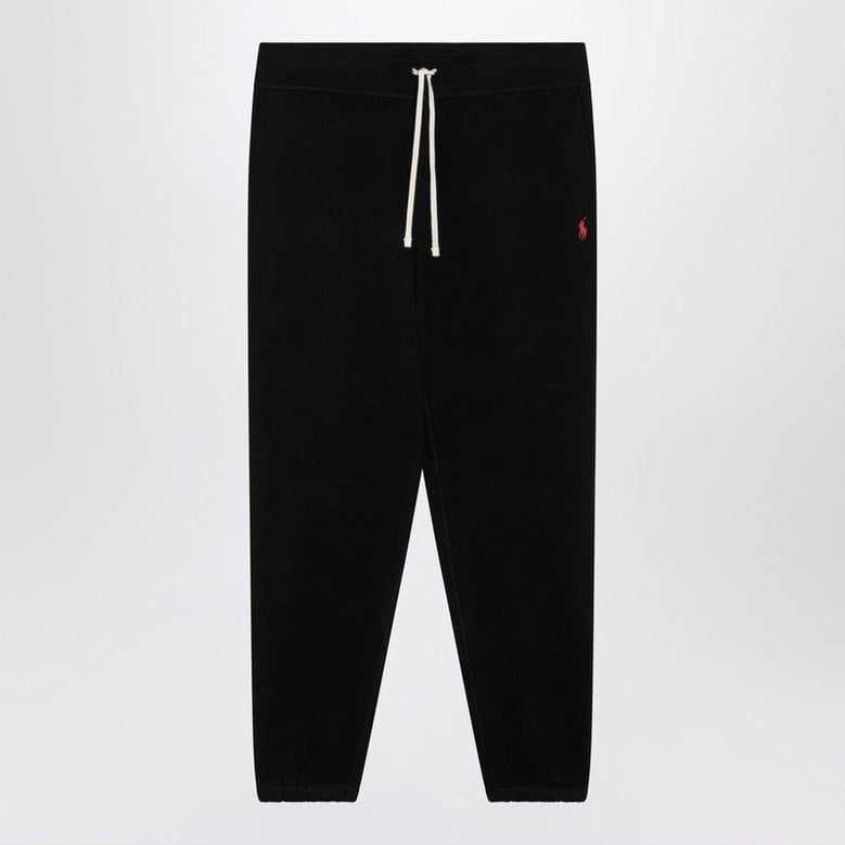 black cottonblend jogging trousers by Selfnex