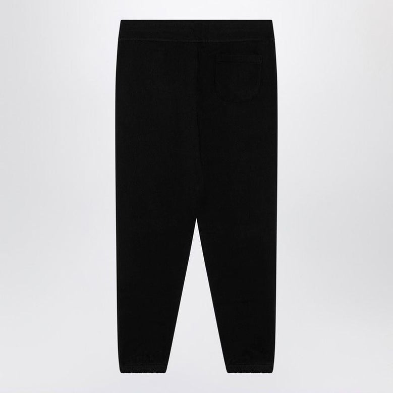 black cottonblend jogging trousers by Selfnex