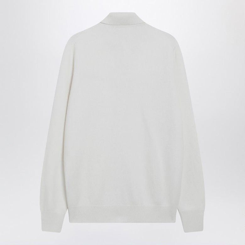 white cashmere cardigan by Selfnex