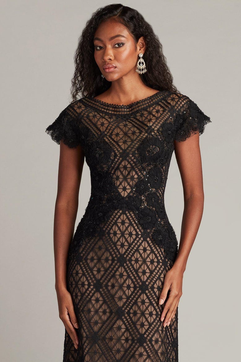 jasi embroidered illusion gown by Selfnex