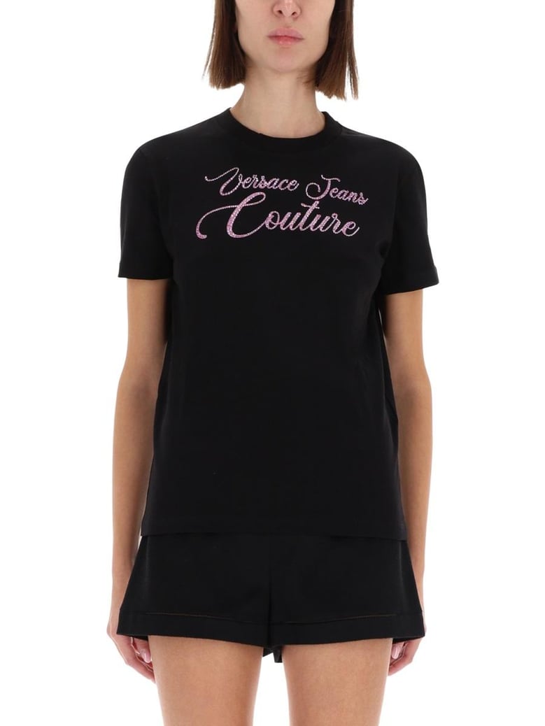 tshirt with logo and rhinestones by Selfnex