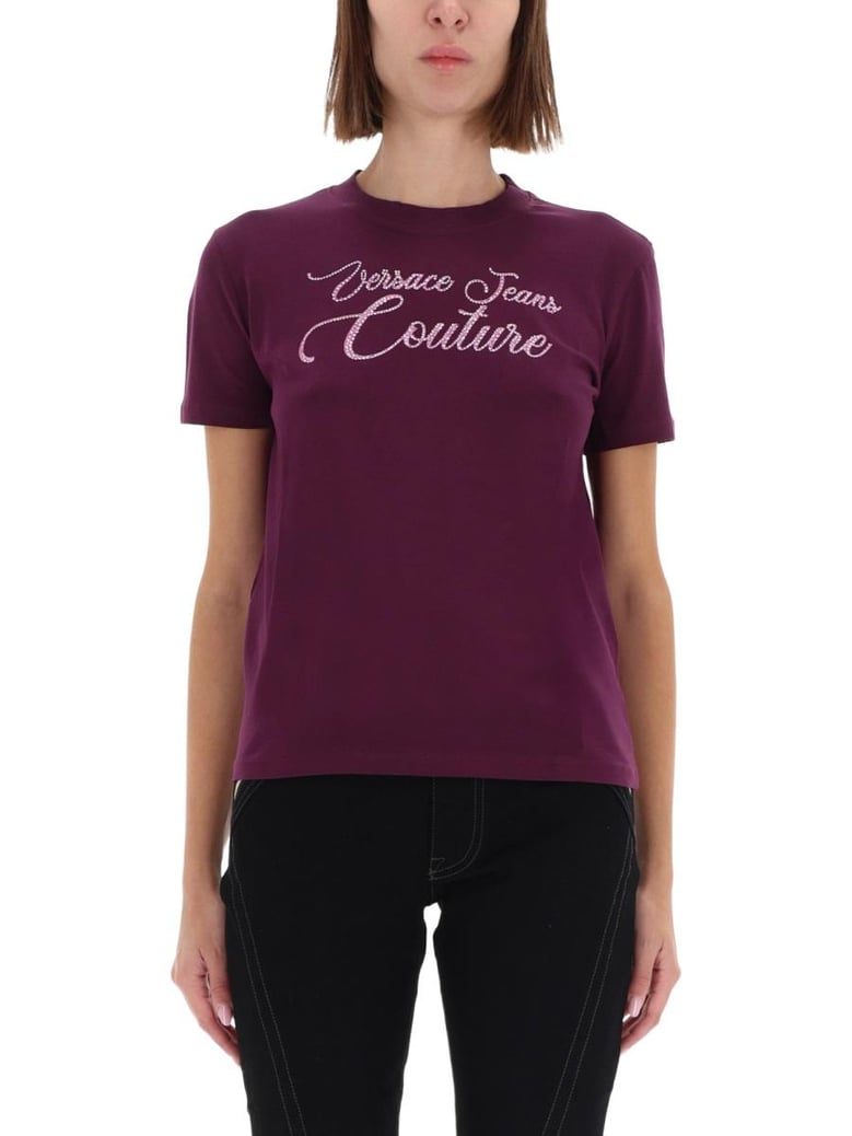 tshirt with logo and rhinestones by Selfnex