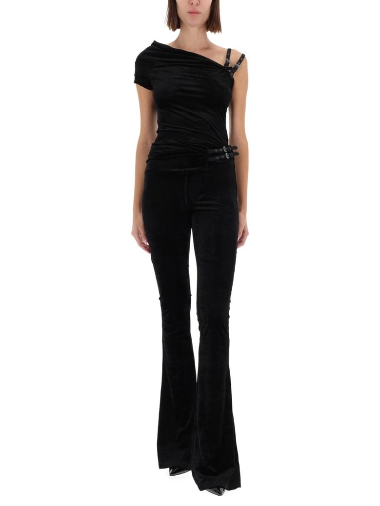 oneshoulder top with baroque buckle by Selfnex