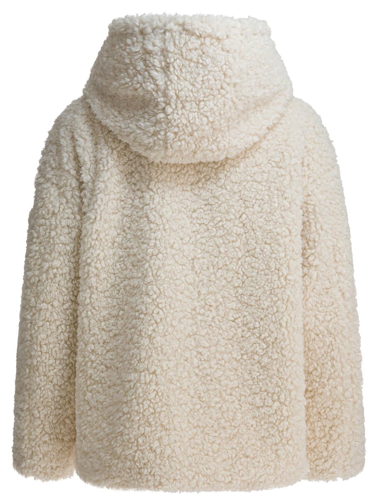 white polyester padded jacket by Selfnex
