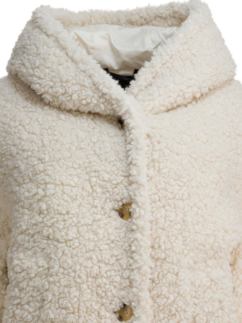 white polyester padded jacket by Selfnex