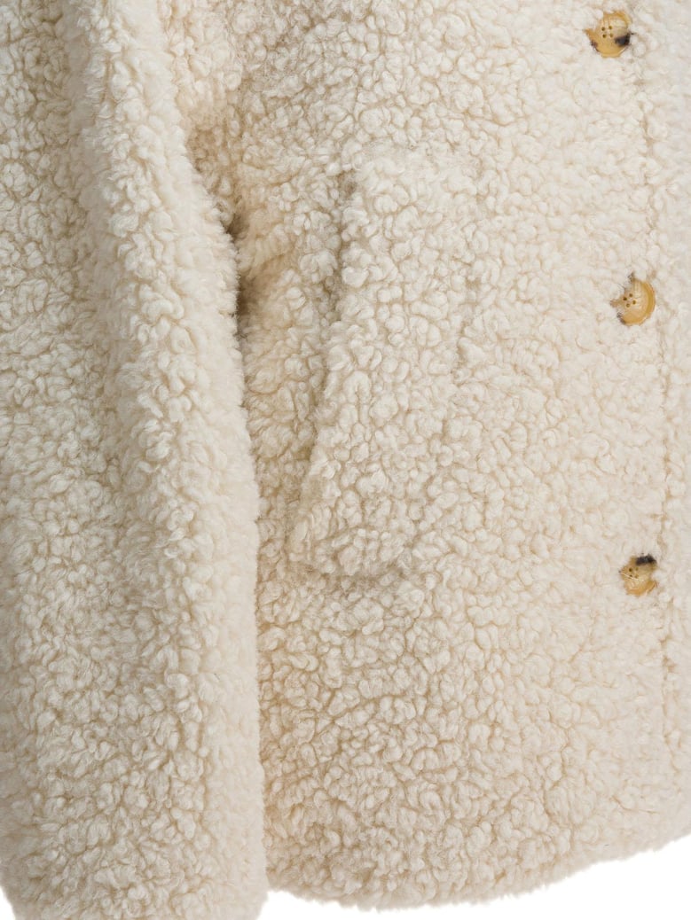 white polyester padded jacket by Selfnex