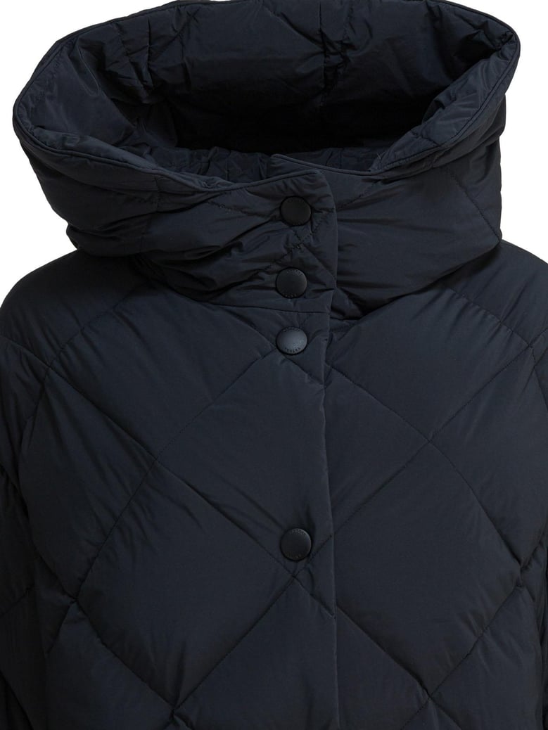 black polyester nylon down jacket by Selfnex