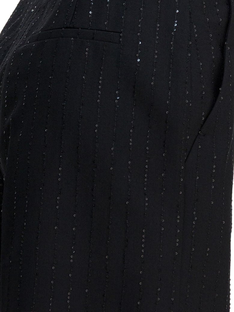 black wool blend shorts by Selfnex