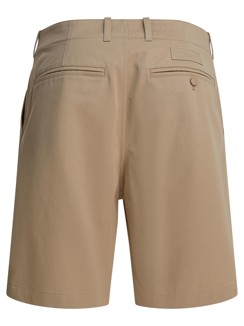 beige cotton shorts by Selfnex