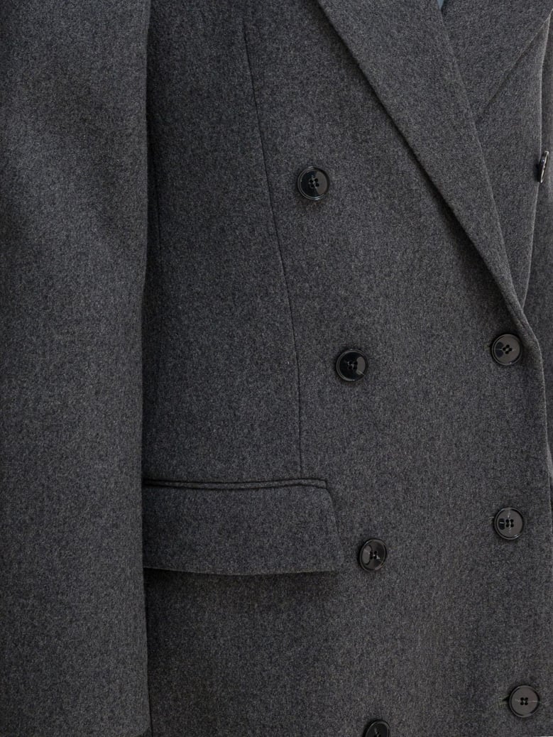 grey recycled wool jacket by Selfnex